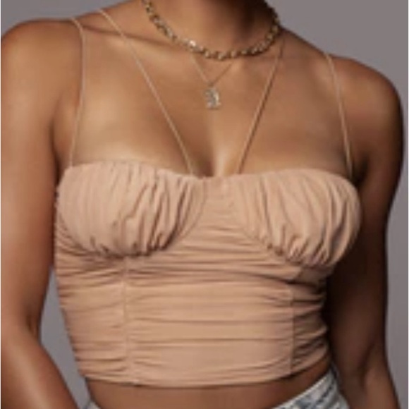 JLUXLABEL nude love language top - Picture 1 of 7